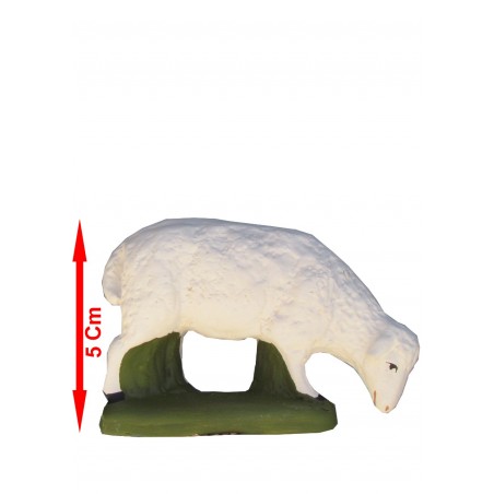 Santons De Provence Arterra - Mouton Broutant - Figurine En Argile Décorée à La Main, 7 Cm - Artisanat Français
