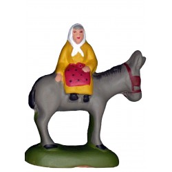 Femme sur l'âne